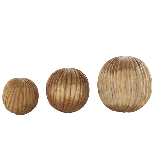 Brown Wooden Decorative Balls