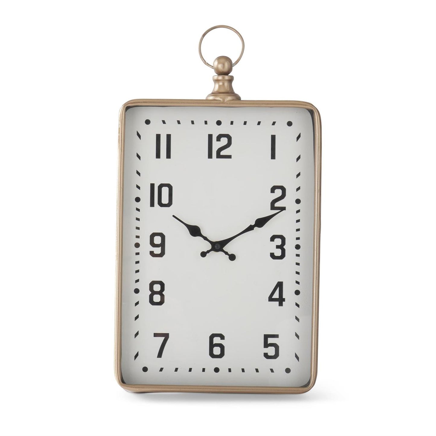 Antique Gold Rectangular Clock