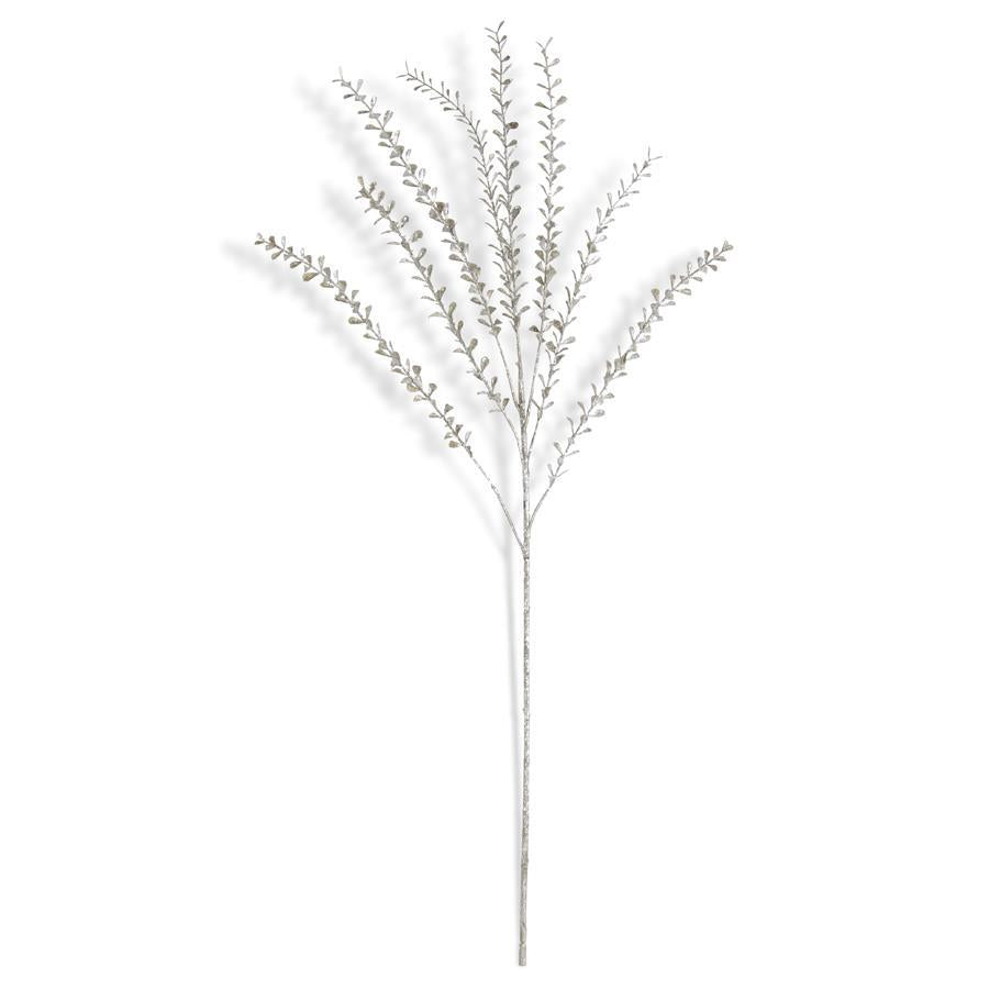 31" Silver Glittered Stem