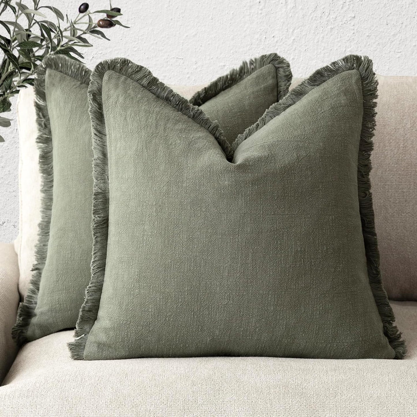 Olive Green Pillow 20x20