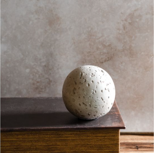 Cream Cement Deco Ball