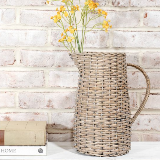 Wicker Pitcher Vase