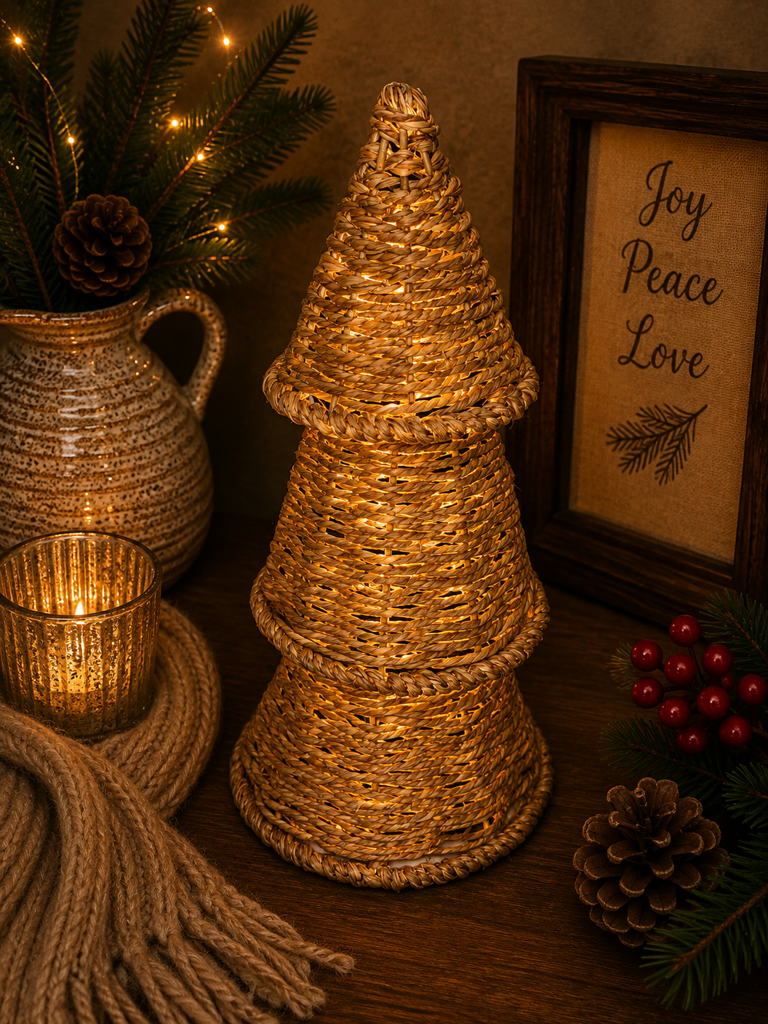 Rattan Christmas Trees