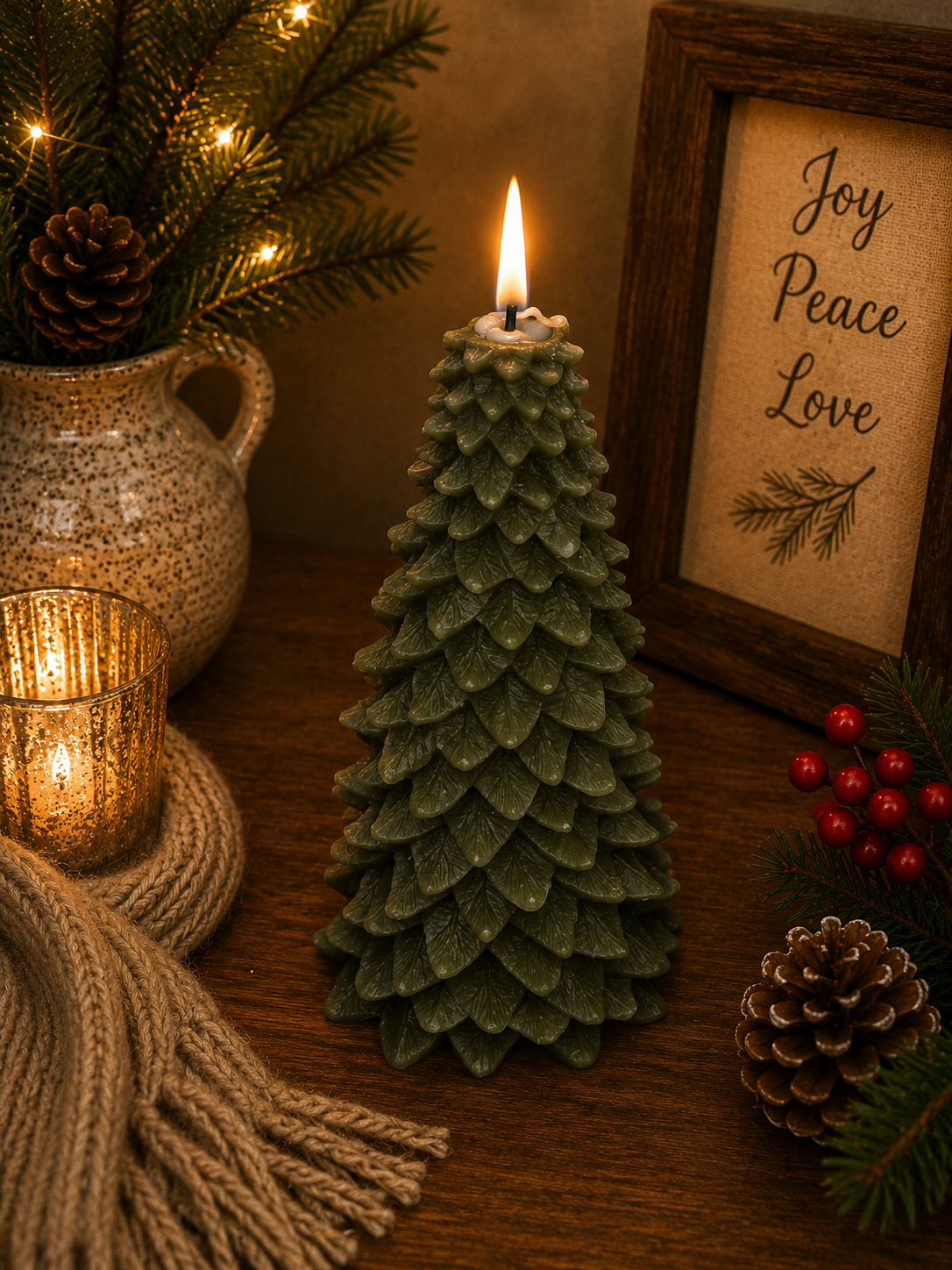 Green Tree LED Candle