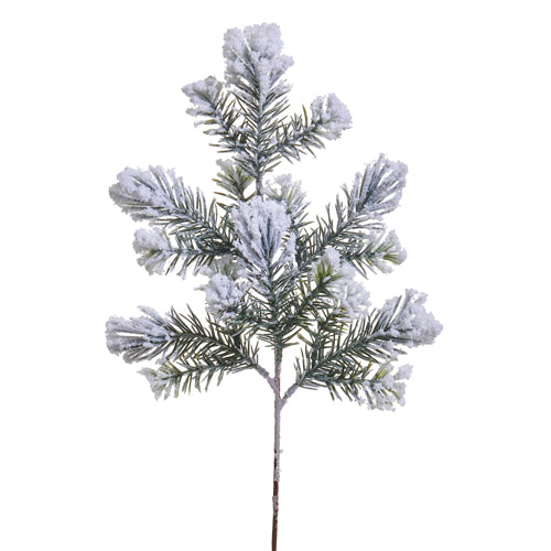 19" Snowy White Pine Spray