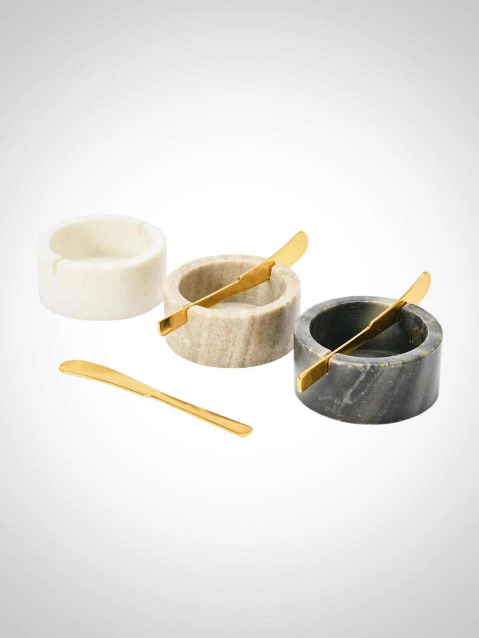 Marble Bowl With Knife