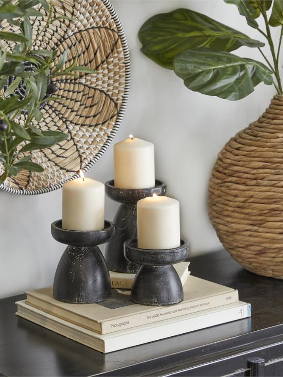 Black Candle Holders