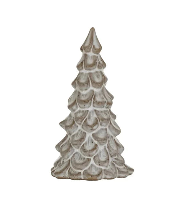 White Glazed Stoneware Tree