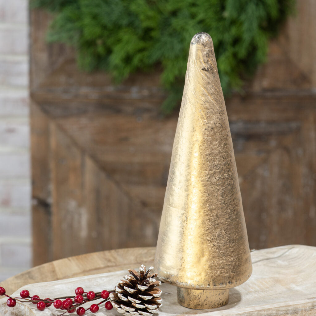 Gold Foil Glass Tree