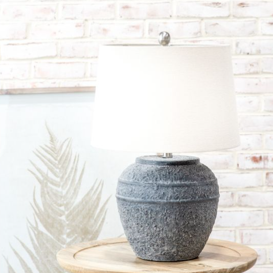Charcoal Ceramic Table Lamp