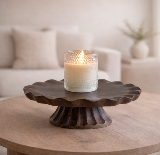 Dark Wood Pedestal