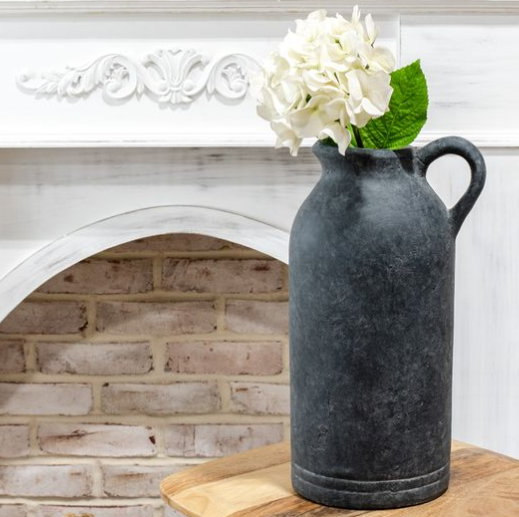 14.6" Charcoal Pitcher Vase