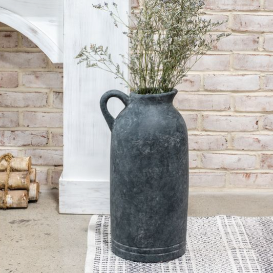 17.75" Charcoal Pitcher Vase