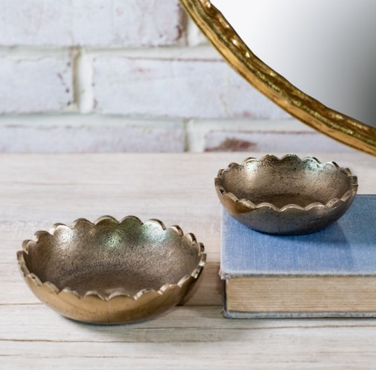 Gold Scallop Bowl