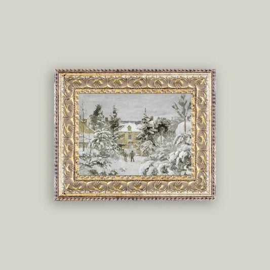 Vintage Art - Snowy Stroll