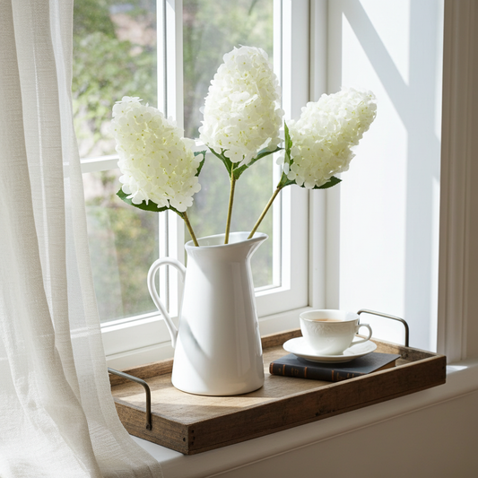 White Cone Hydrangea Stem