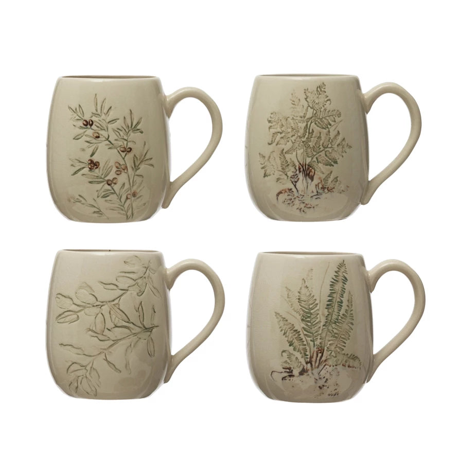 Debossed Stoneware Mug