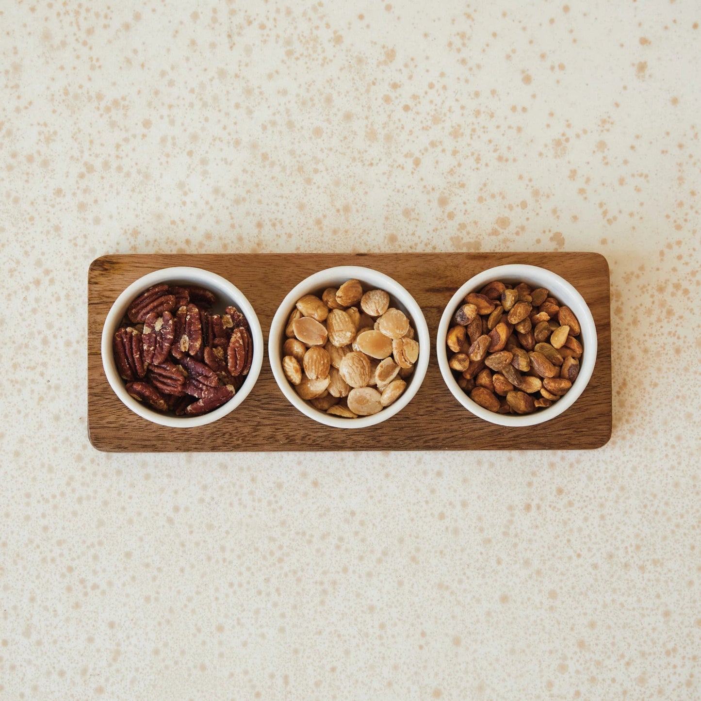 Wood Tray With Bowls