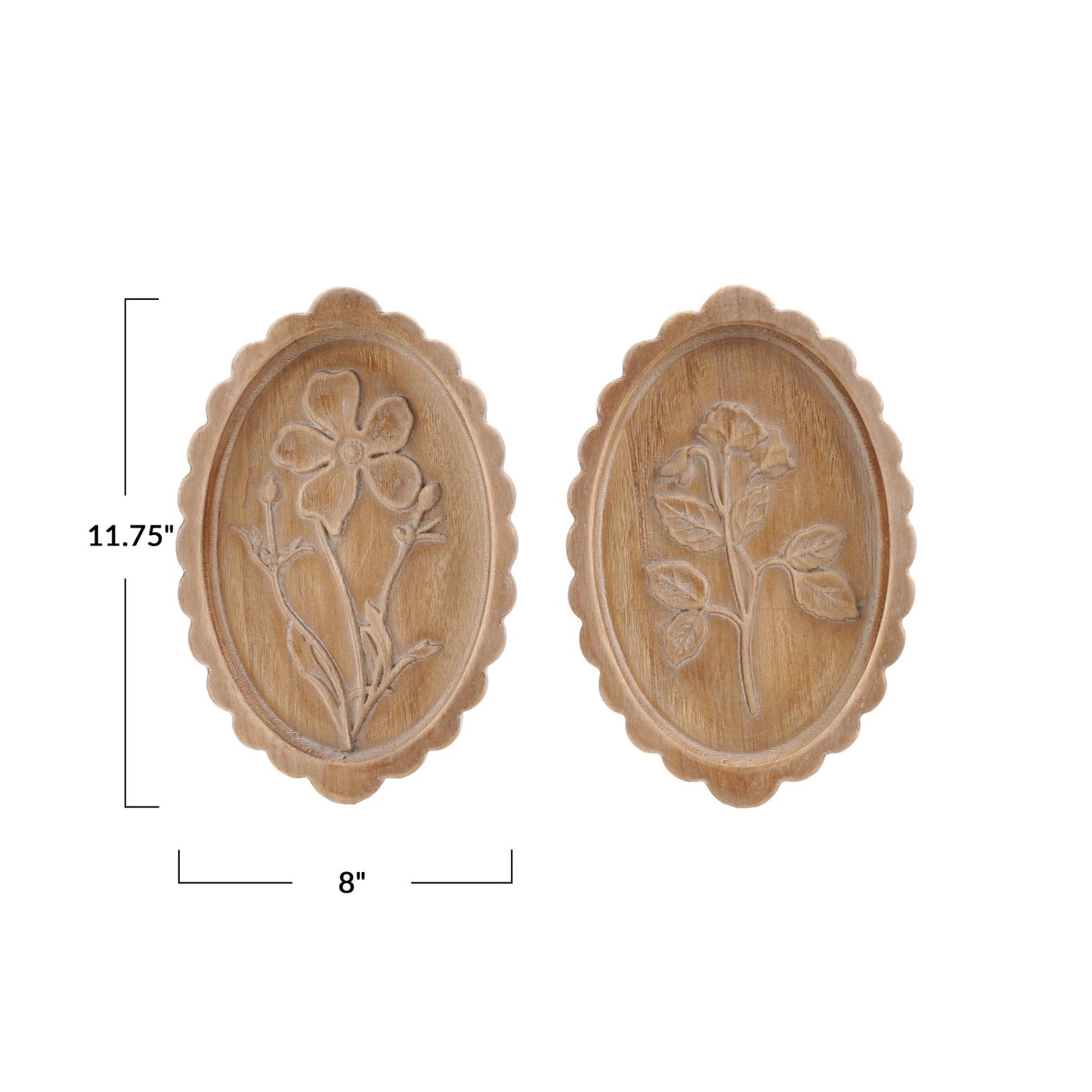 Wood Scalloped Wall Decor