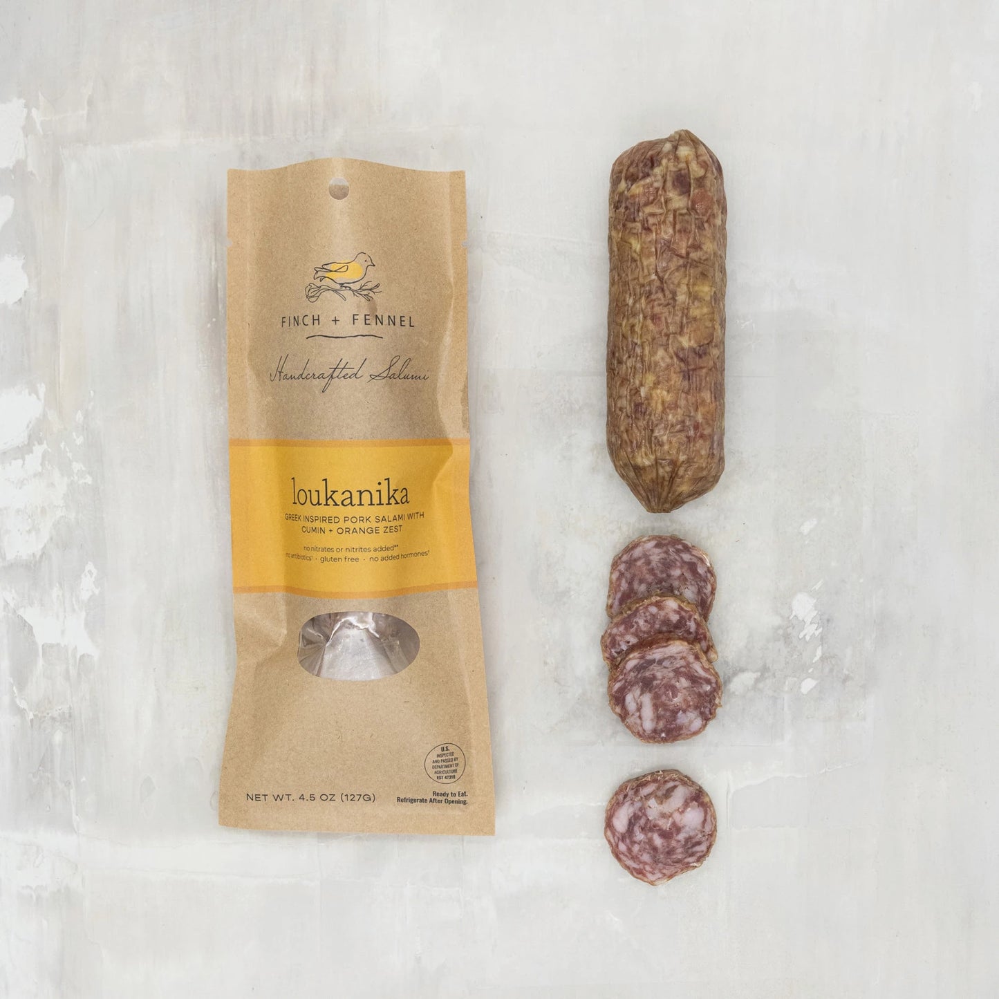 4.5 oz. Loukanika Salami