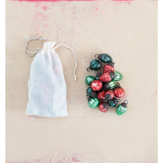 Mercury Glass Ornament Set
