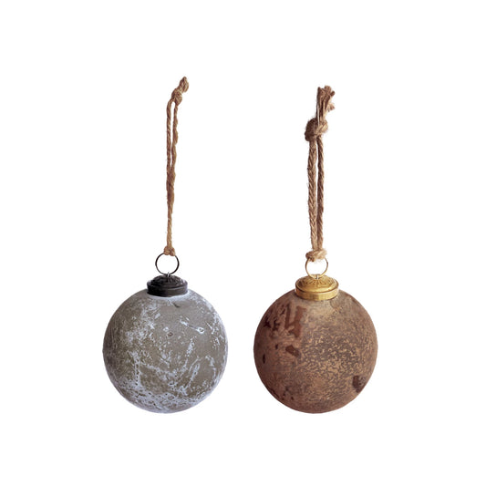 Distressed Frosted Ornament