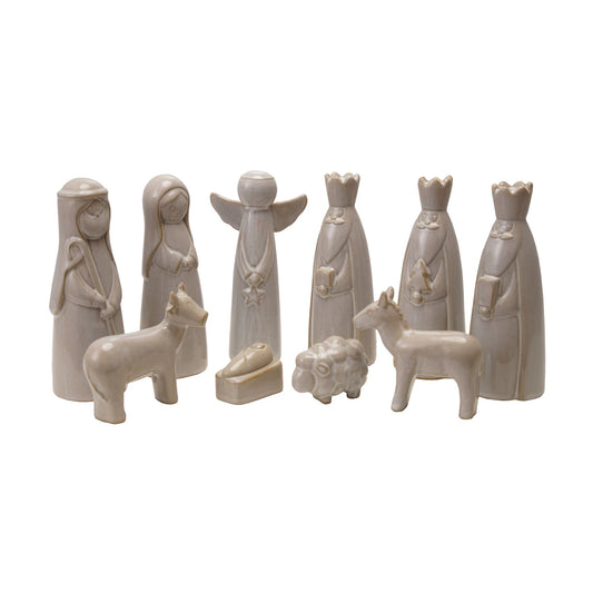 Stoneware Nativity Set
