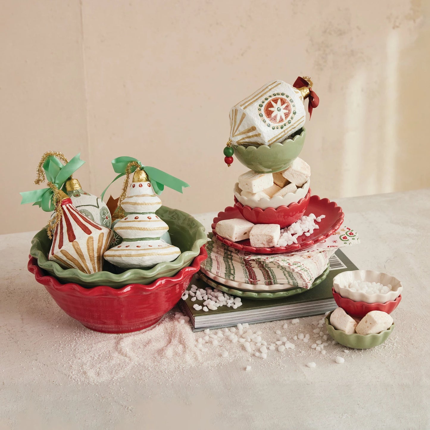 Seasonal Mini scalloped Bowls