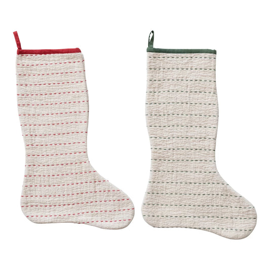 Kantha Stiched Stocking