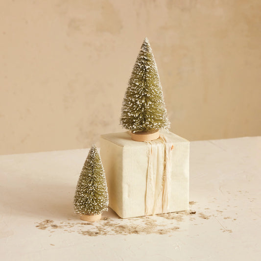 Mini Flocked Bottle Brush Trees