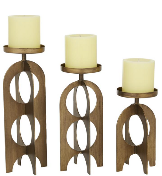 Gold Metal Candle Holder