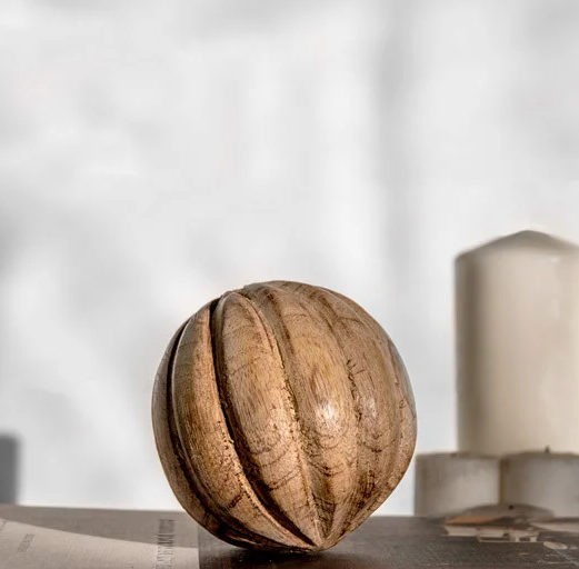 Carved Wood Ball
