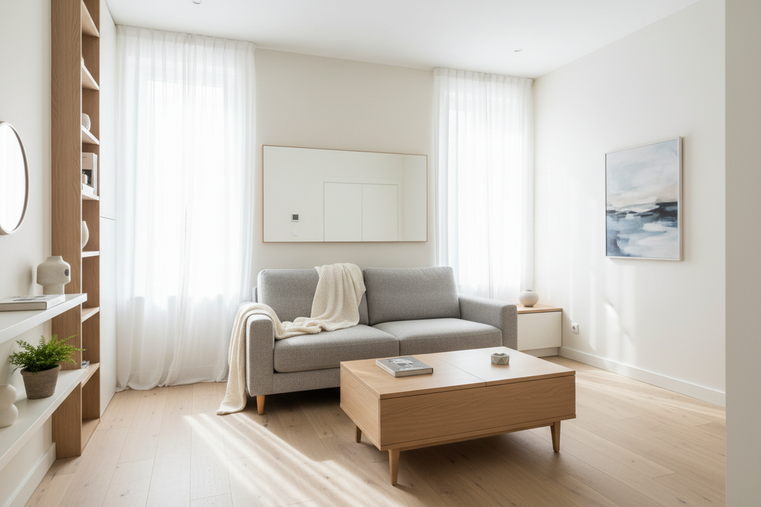 Small Living Room Light Colors and Hardwood Floors