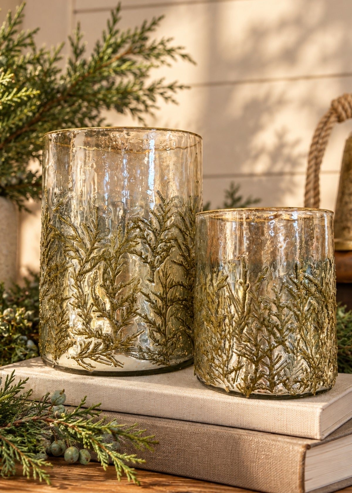 Pressed Cedar Jars