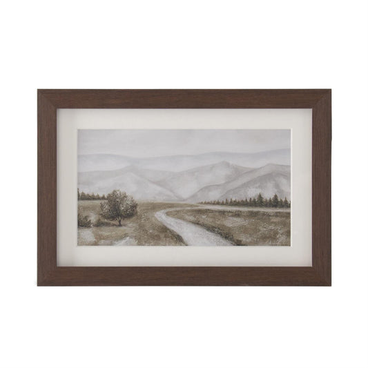 12" Framed Watercolor Landscape