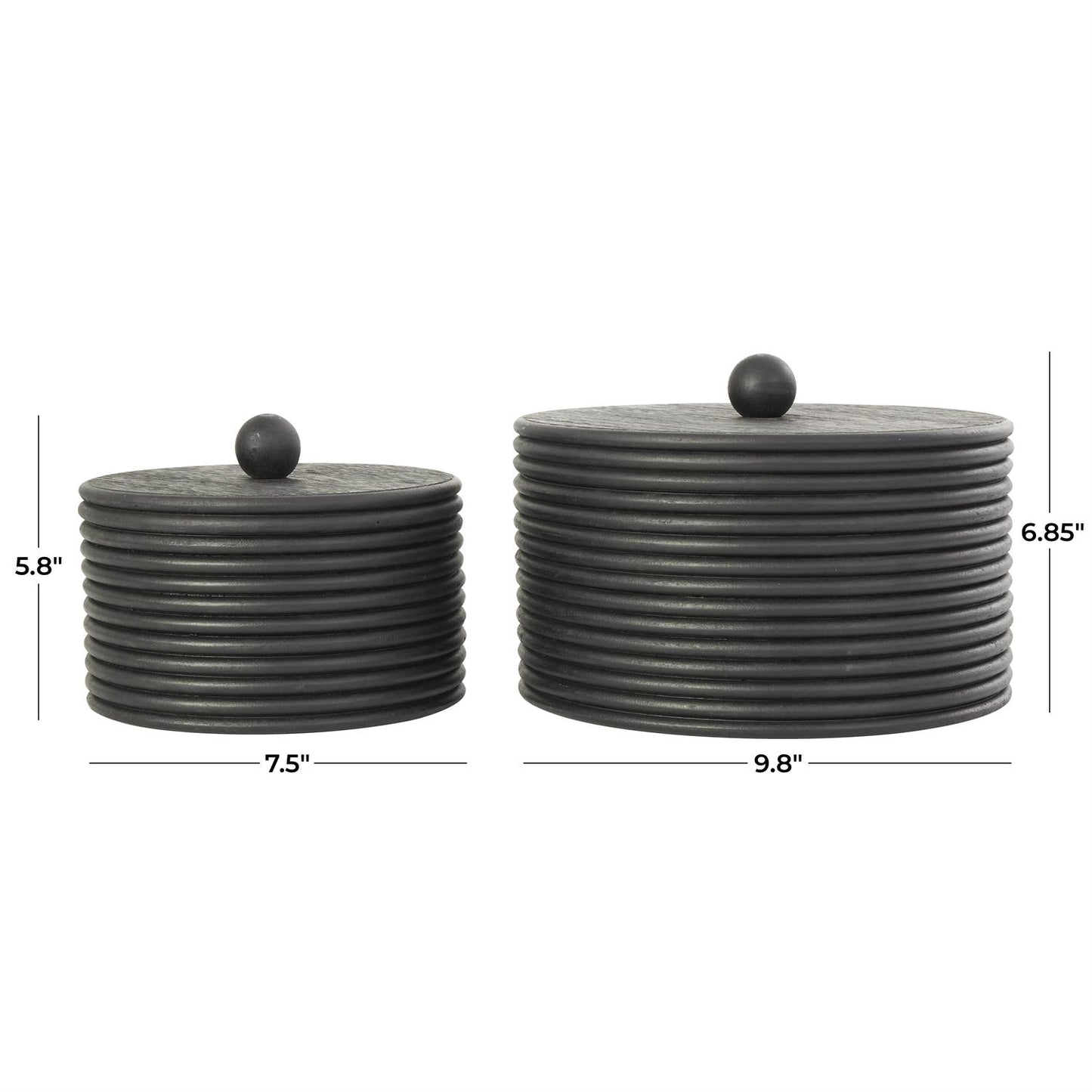 Black Round Decorative Box
