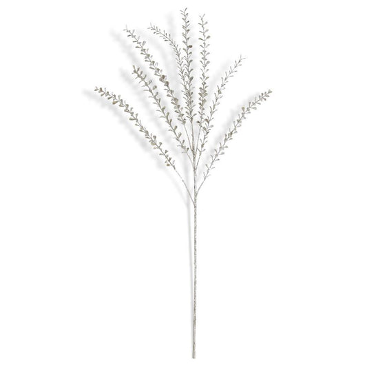 31" Silver Glittered Stem