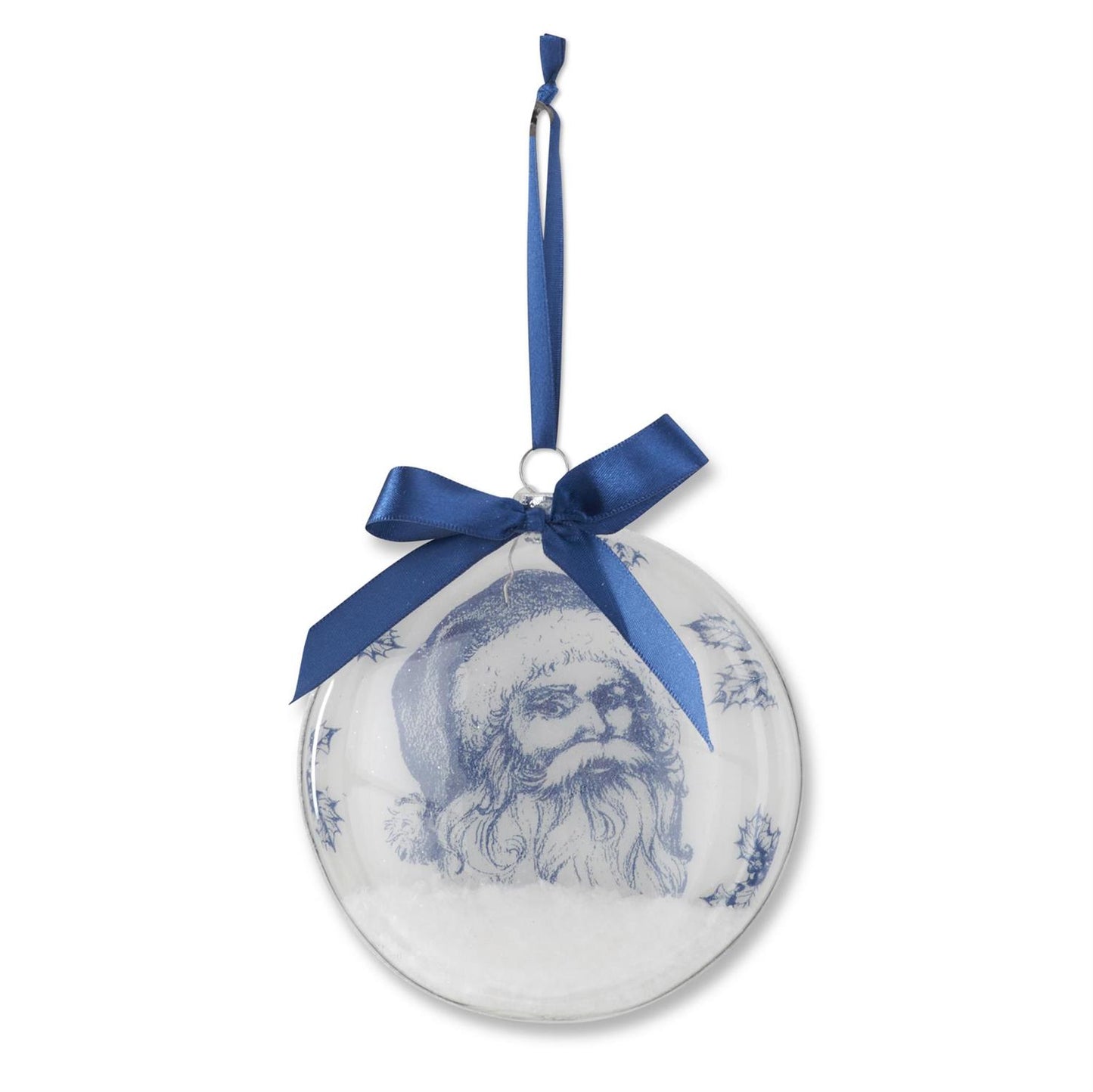 Blue Santa Ornament