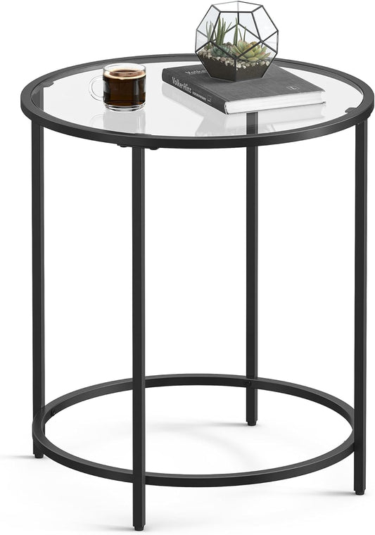 Round Glass End Table