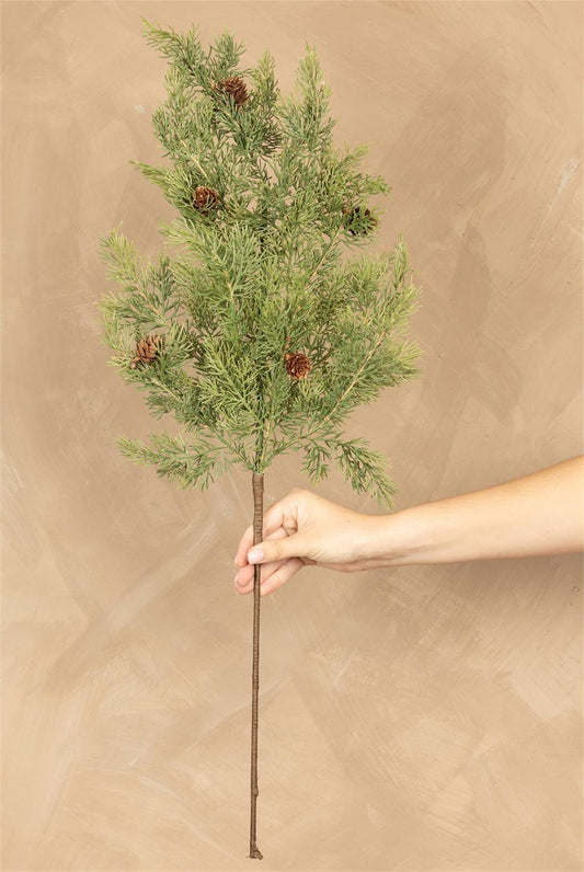 30" Cypress Pinecone Stem