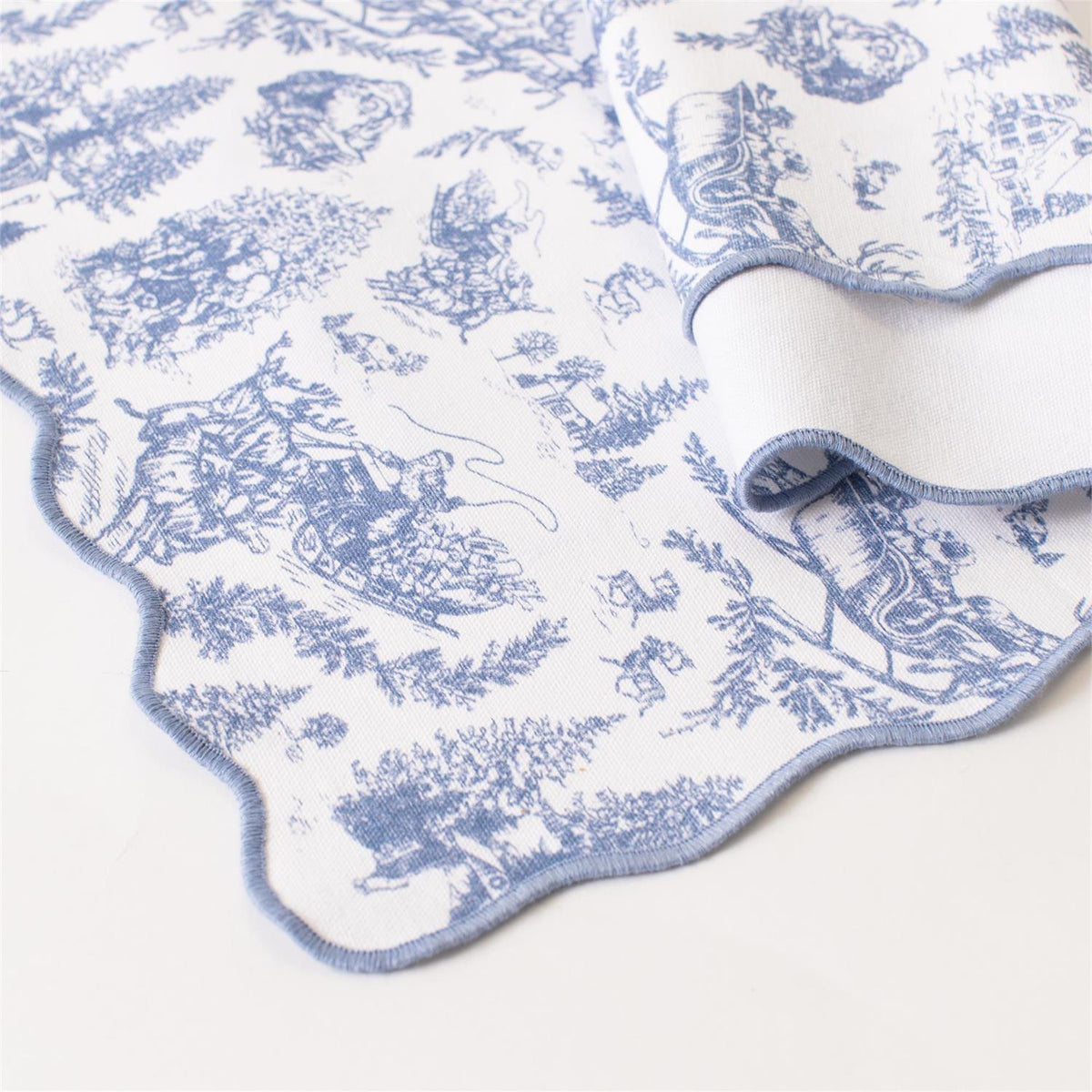 Blue & White Toile Table Runner