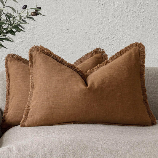 Burnt Orange Throw Pillow 12x20