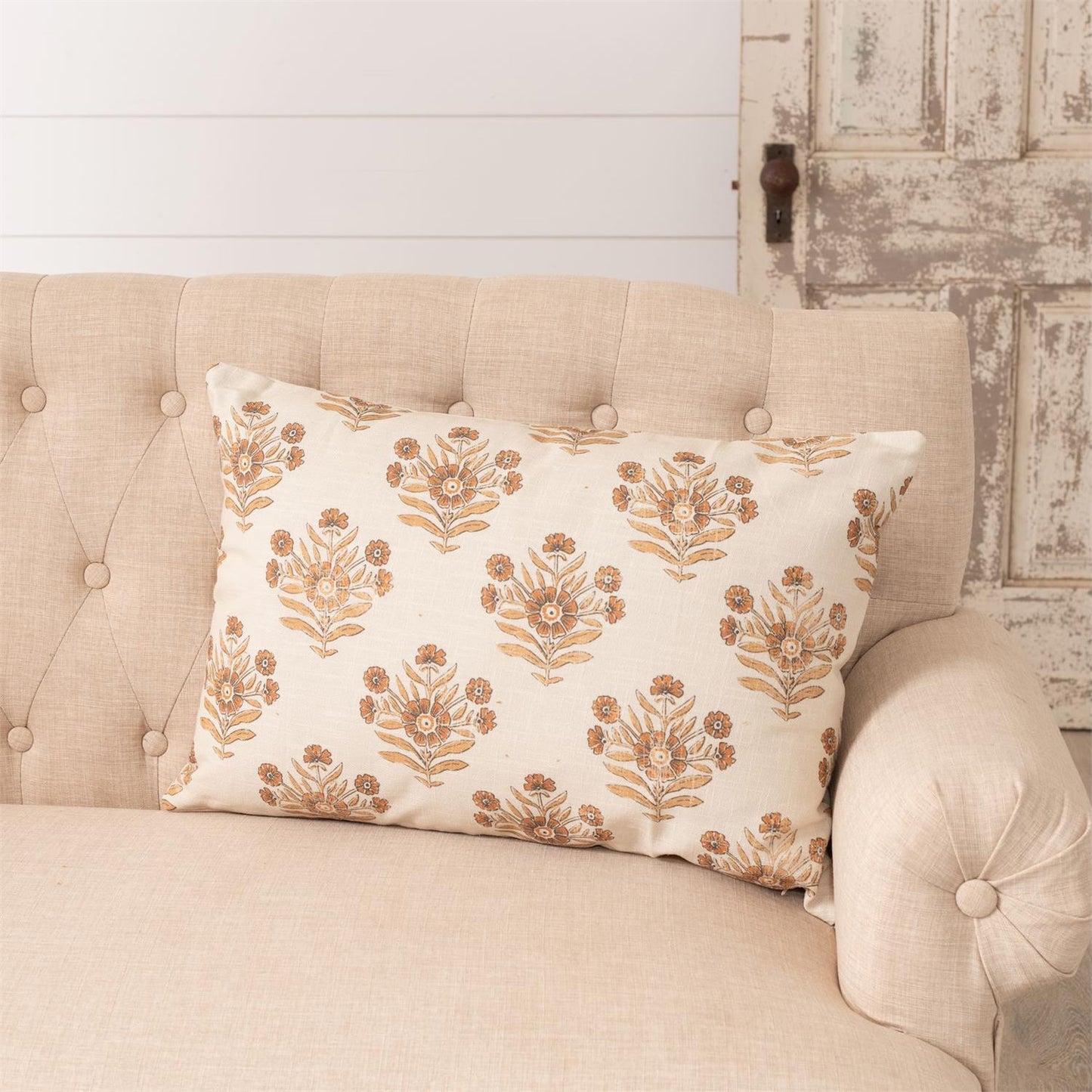 Fall Block Print Pillow