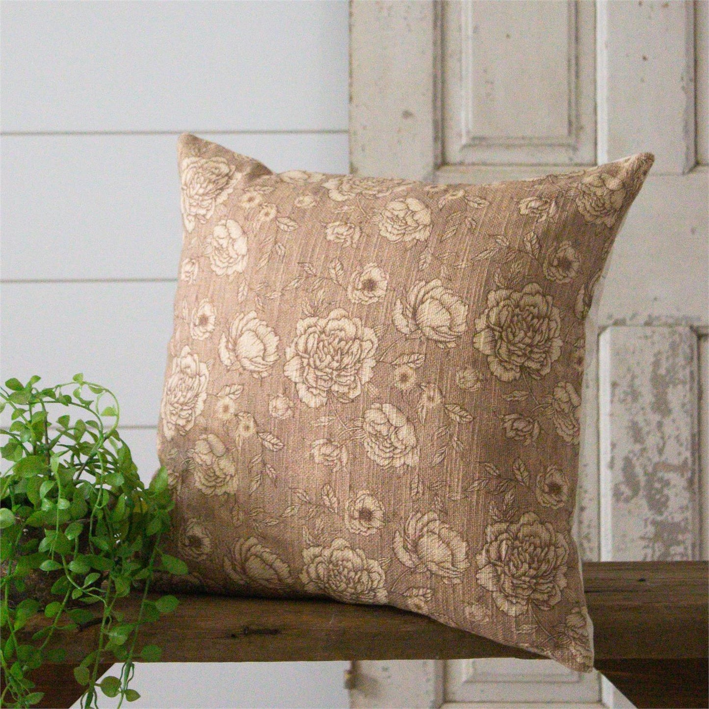 Sepia Floral Pillow