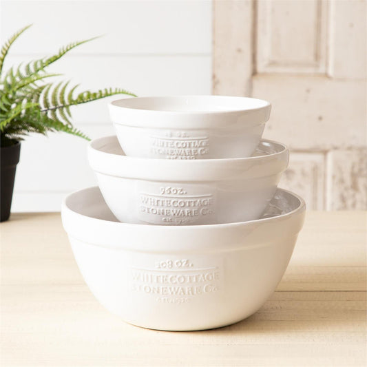 White Cottage Mixing Bowls