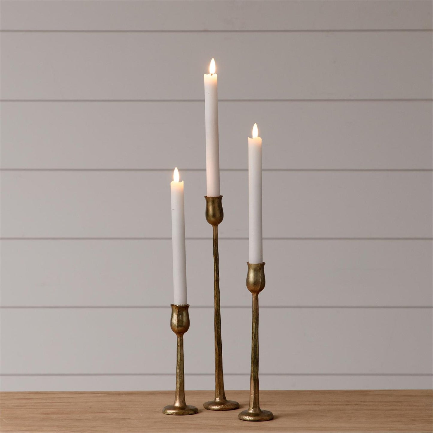 Tall Brass Taper Candle Holders