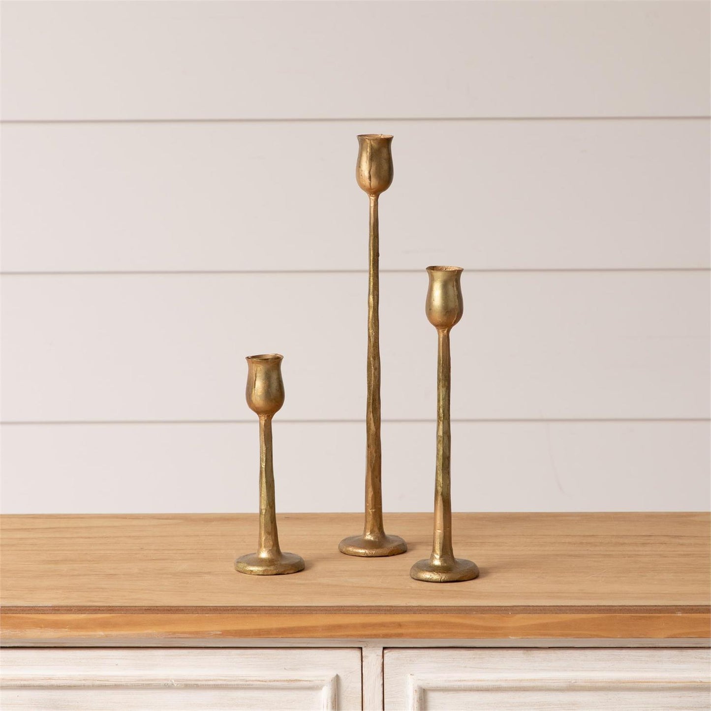 Tall Brass Taper Candle Holders