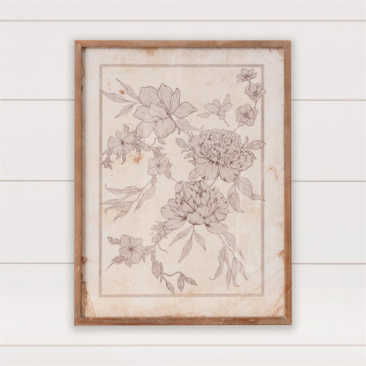 Framed Septa Flowers Print