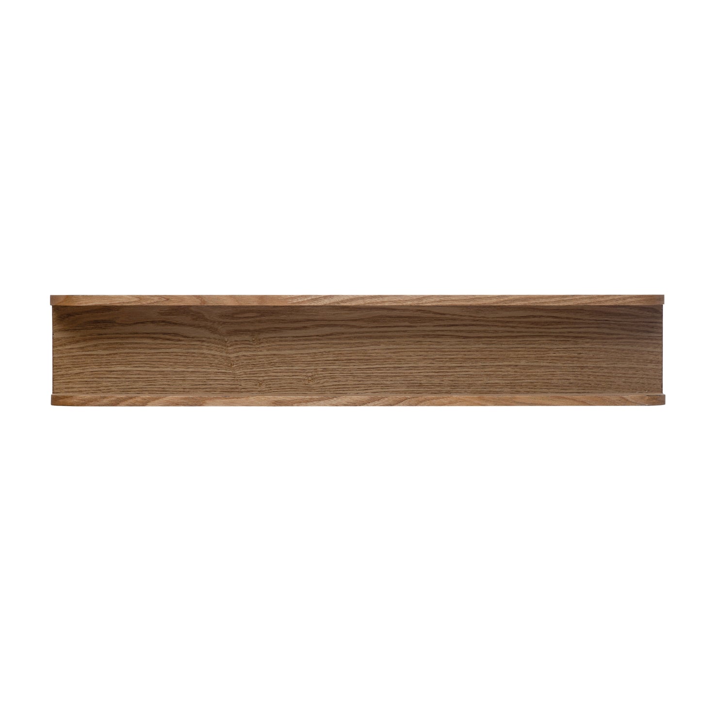 Brown wooden tray on a white background
