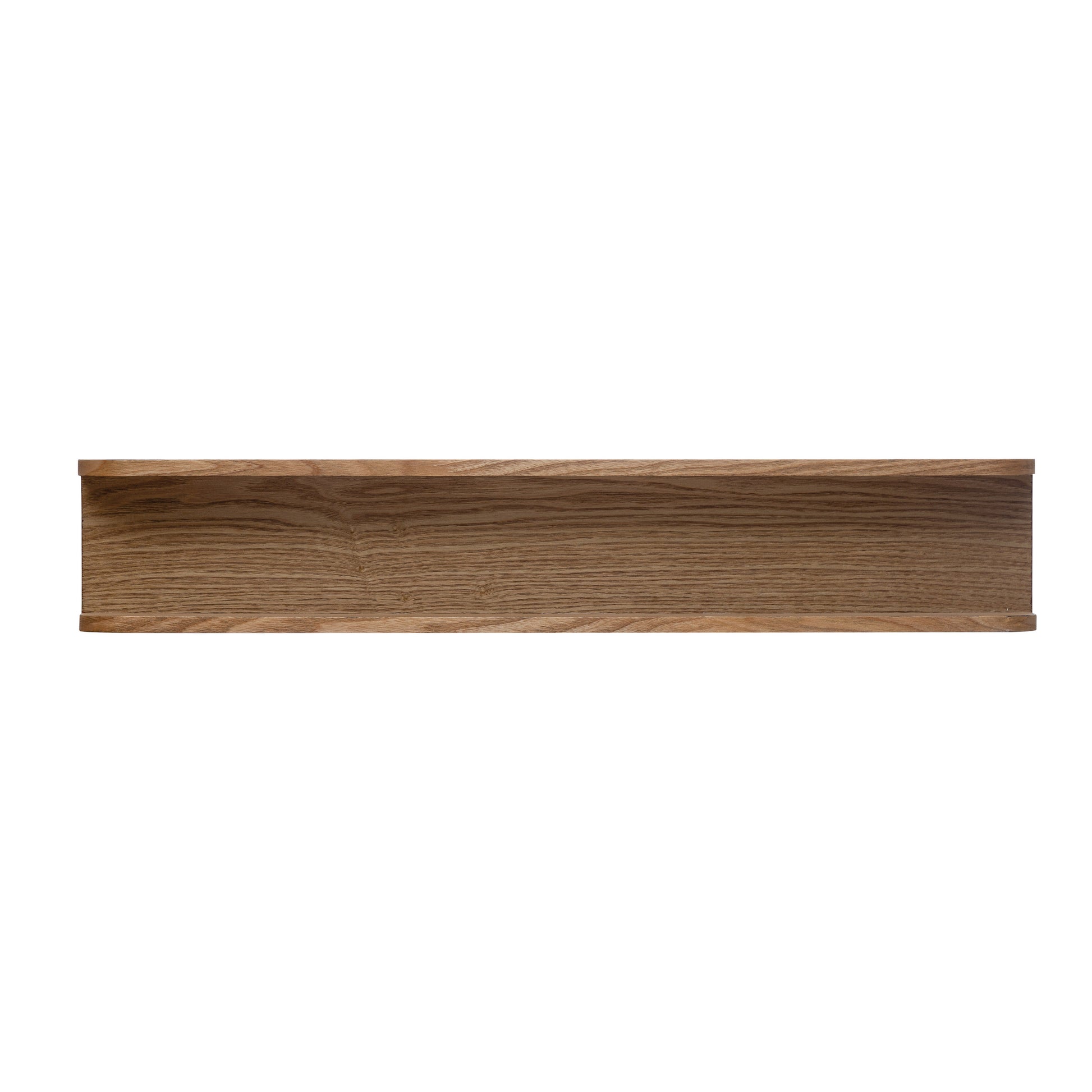 Brown wooden tray on a white background